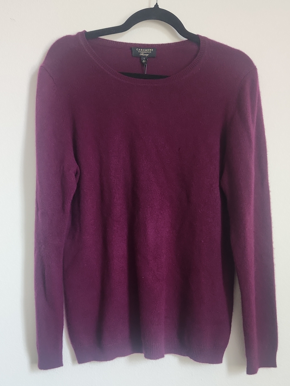 Charter Club Cashmere Crewneck Sweater in Plum